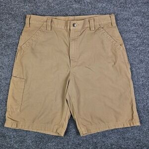 Carhartt Loose Fit Canvas Utility Work Shorts Men's 38 Carpenter B147 Tan 10"